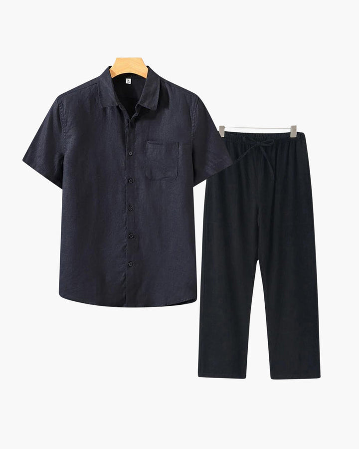 Palma | Conjunto de Lino (Corta Manga)