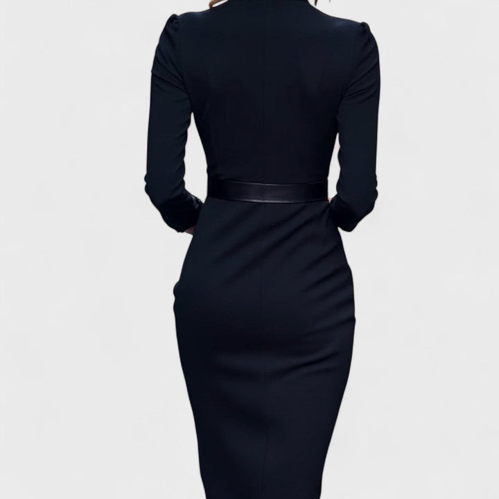 Naomi | Vestido negro refinado