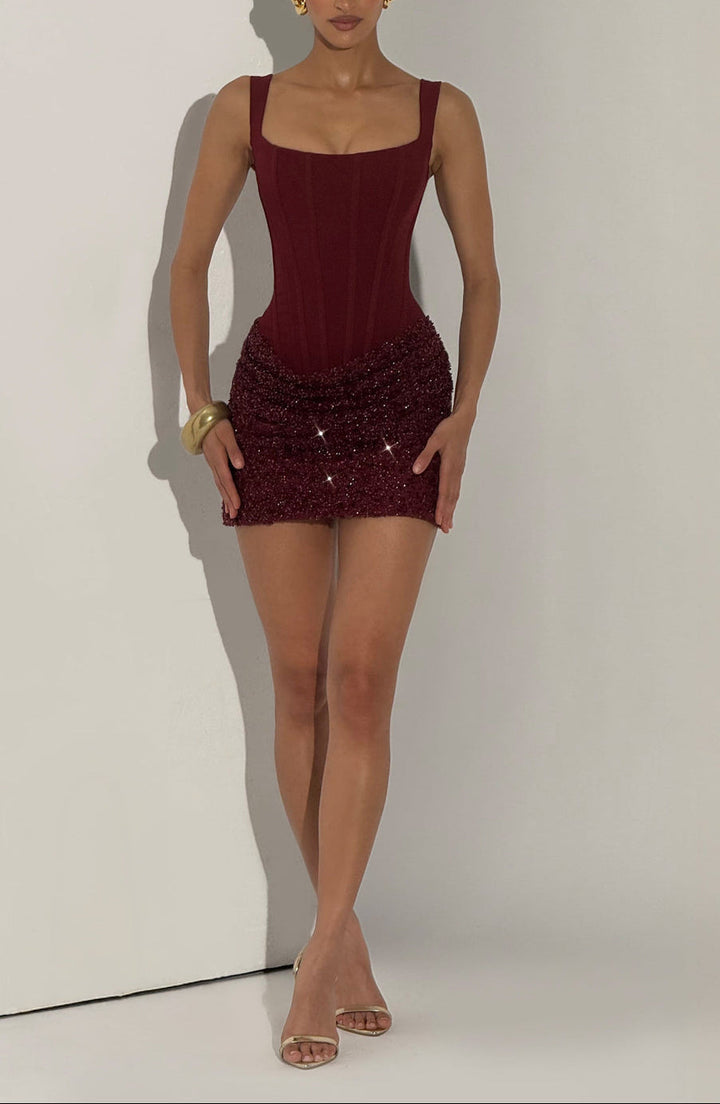 Patricia | Vestido mini de escote cuadrado