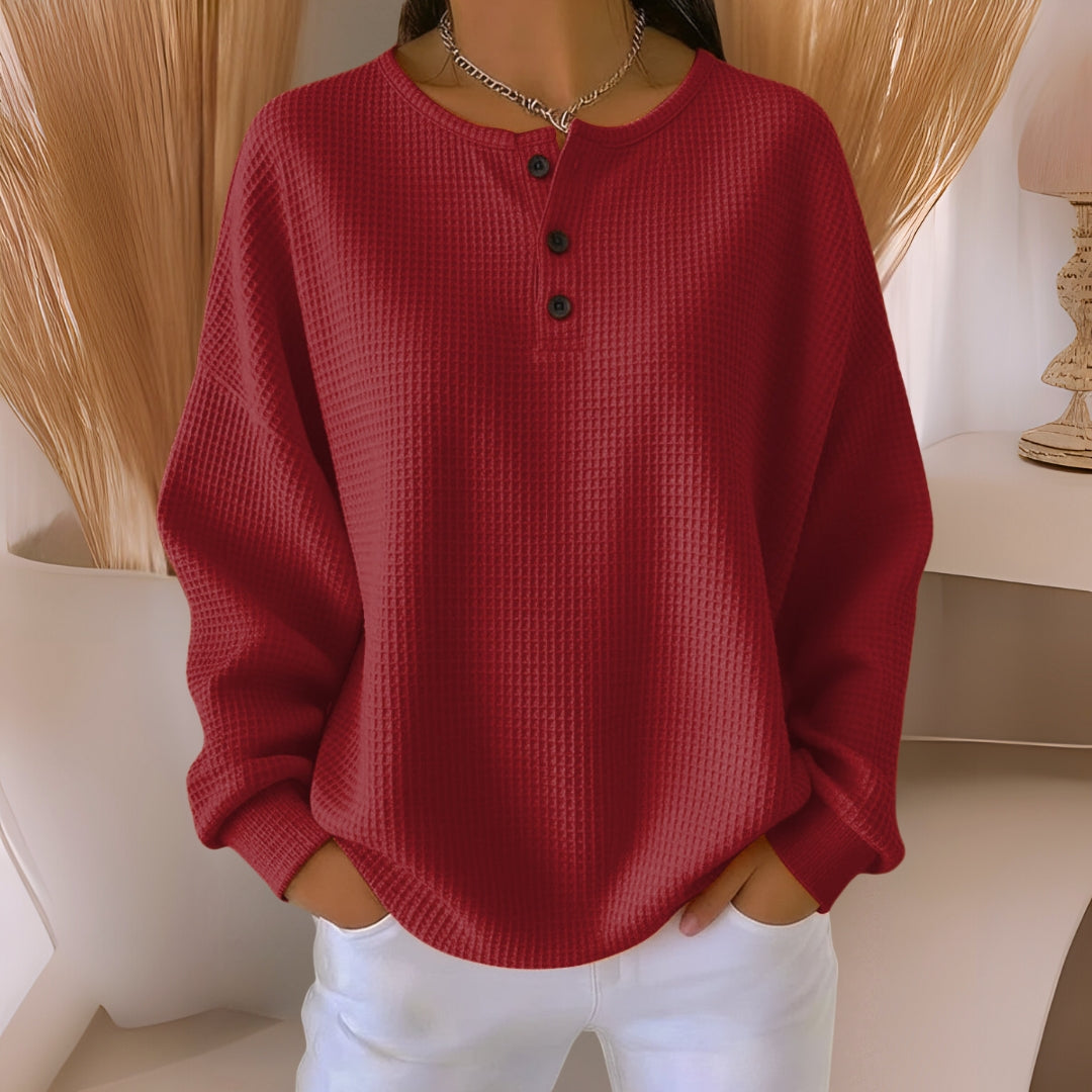 CLARA™ – SUDADERA CASUAL CON CUELLO PARA MUJER