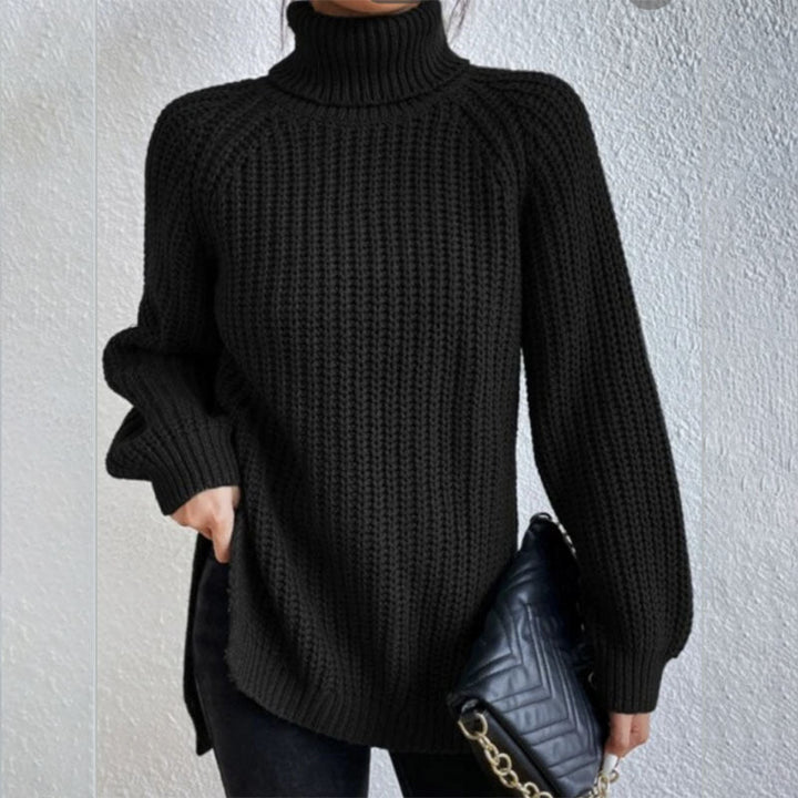 Lucy™ | Turtleneck jumper with slit