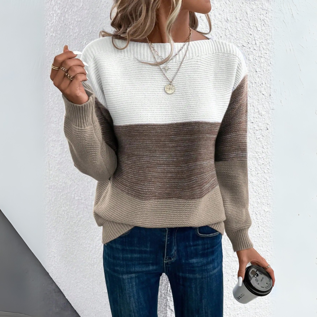 Clara | Suéter patchwork de punto