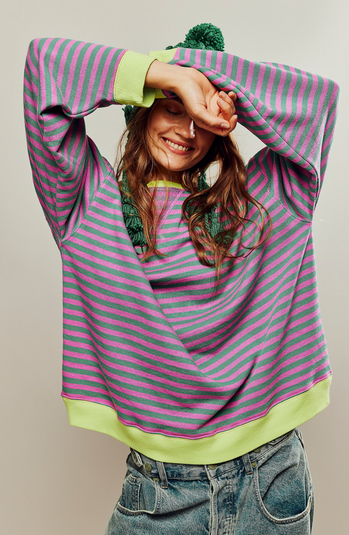 Dora | Suéter oversize de rayas con carácter