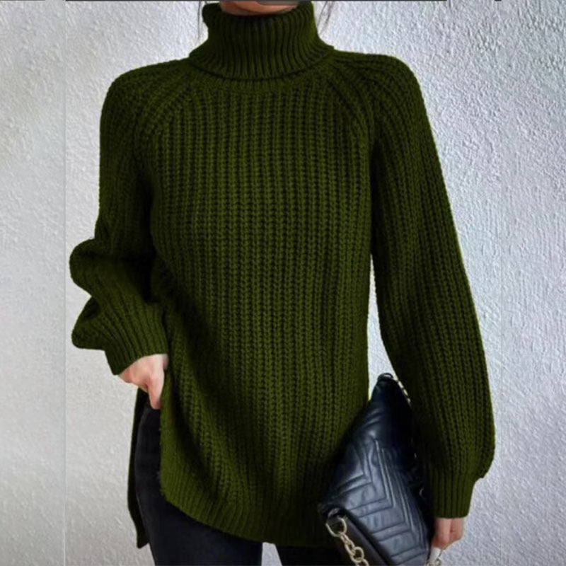 Lucy™ | Turtleneck jumper with slit