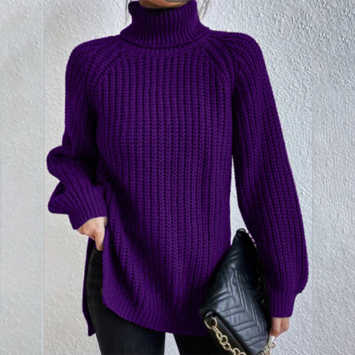 Lucy™ | Turtleneck jumper with slit