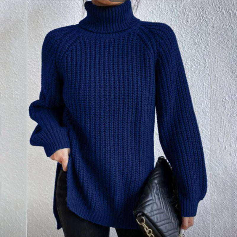 Lucy™ | Turtleneck jumper with slit