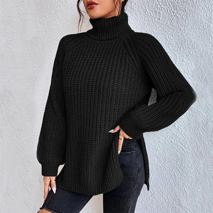 Lucy™ | Turtleneck jumper with slit