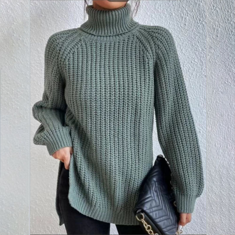 Lucy™ | Turtleneck jumper with slit