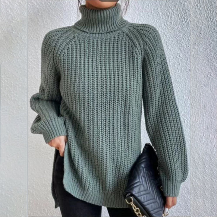 Lucy™ | Turtleneck jumper with slit