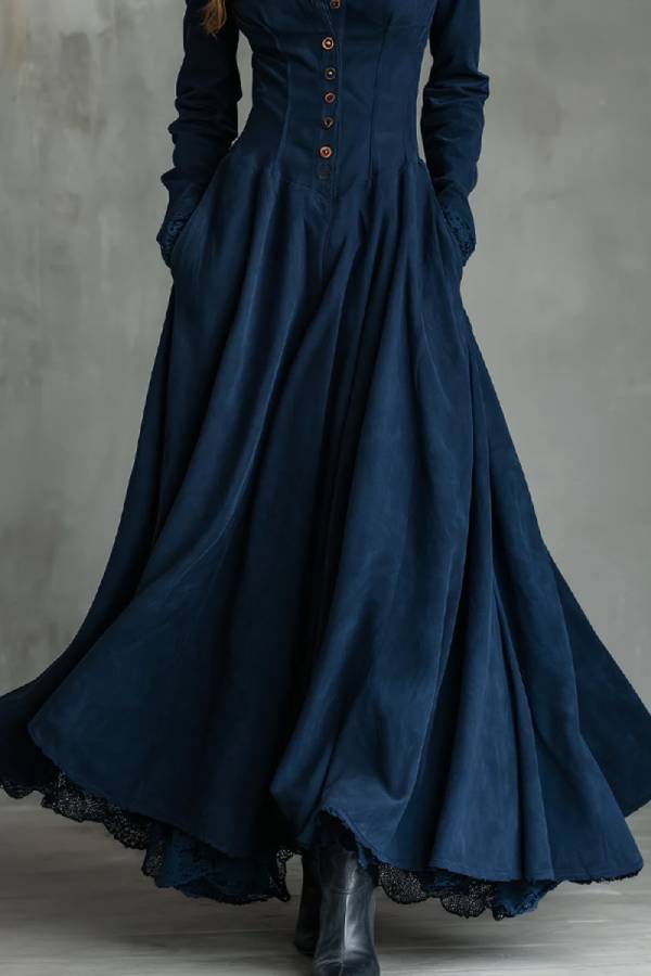 Zendaya | Vestido maxi con cuello camisero