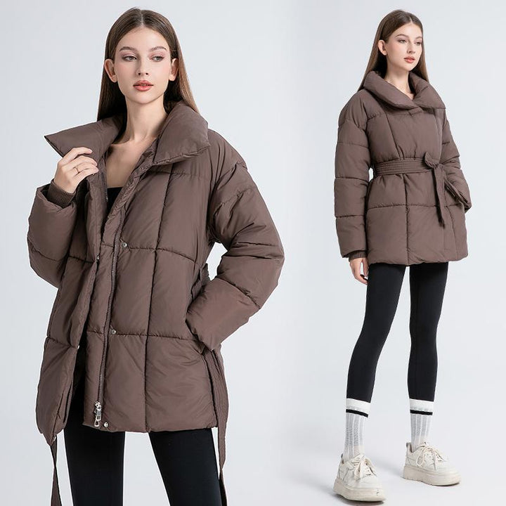 AMELIE – Quilted Winter Coat with Belt