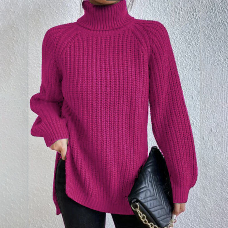 Lucy™ | Turtleneck jumper with slit