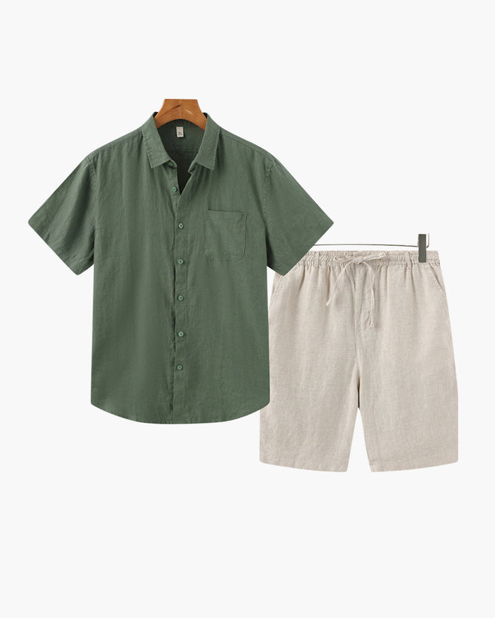 Formentera |Conjunto de Lino  (Pantalones Cortos)