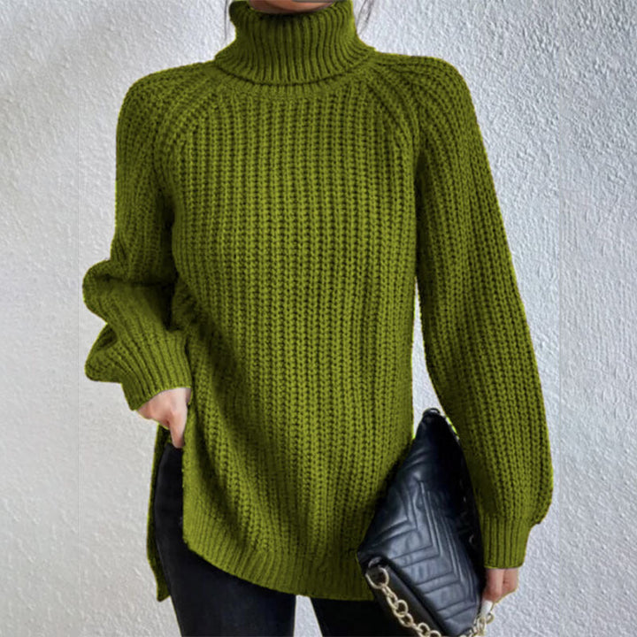 Lucy™ | Turtleneck jumper with slit