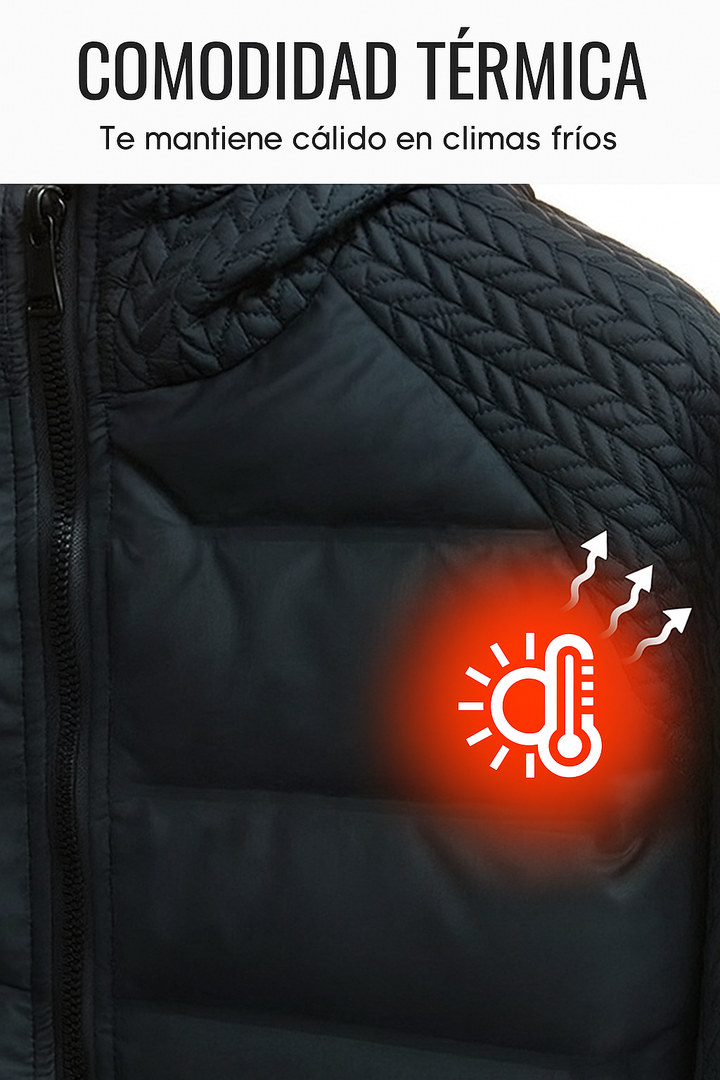 🔥 Chaqueta Térmica con Capucha | Acolchada, Cortavientos y Estilo Urbano 🔥
