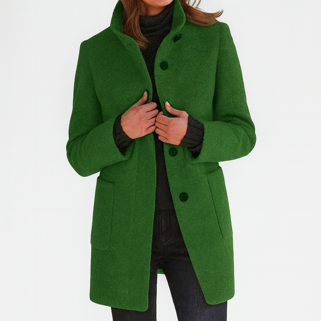 Freya | High Collar Jacket in Wool Blend