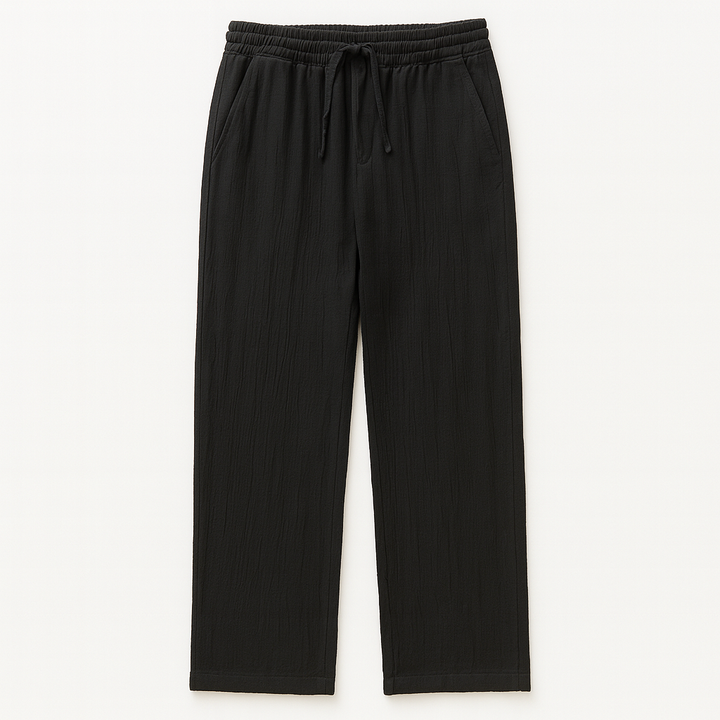 Ceuta | Pantalones de Lino Holgados con Cintura Ajustable
