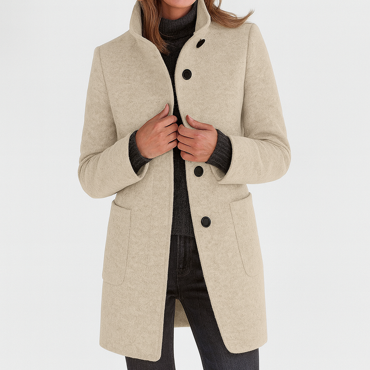 Lidia | Chaqueta de lana con cuello alto
