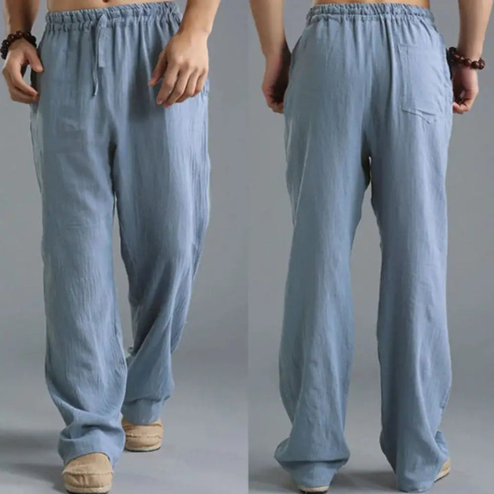 Ceuta | Pantalones de Lino Holgados con Cintura Ajustable