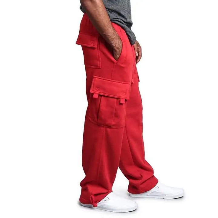 Oliva | Pantalones holgados con múltiples bolsillos