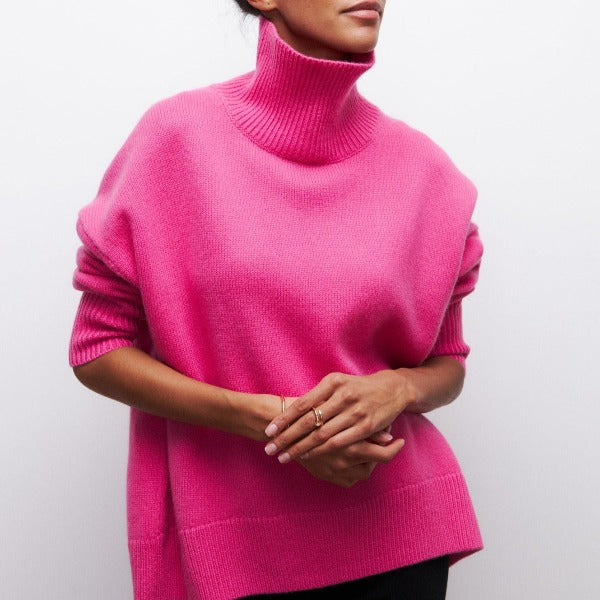 Clara | Jersey de cuello alto en punto fino
