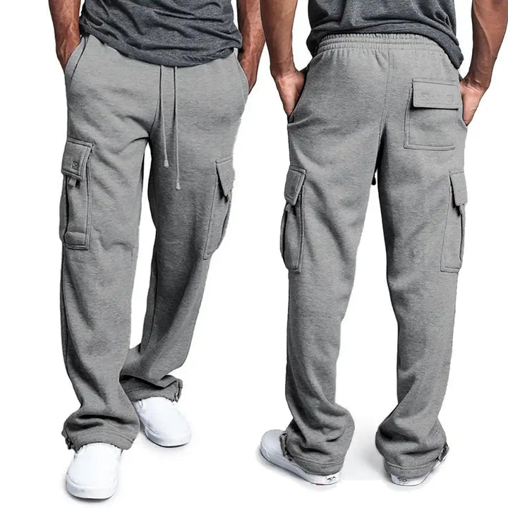 Oliva | Pantalones holgados con múltiples bolsillos