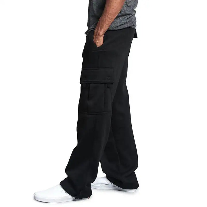 Oliva | Pantalones holgados con múltiples bolsillos