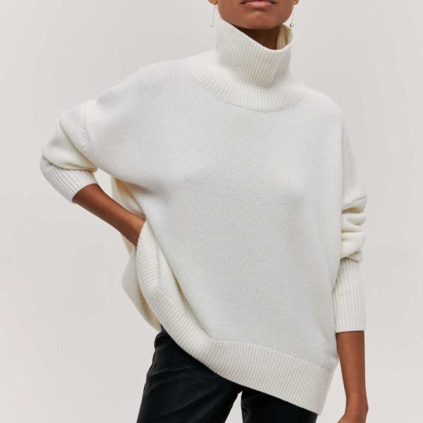 Clara | Jersey de cuello alto en punto fino