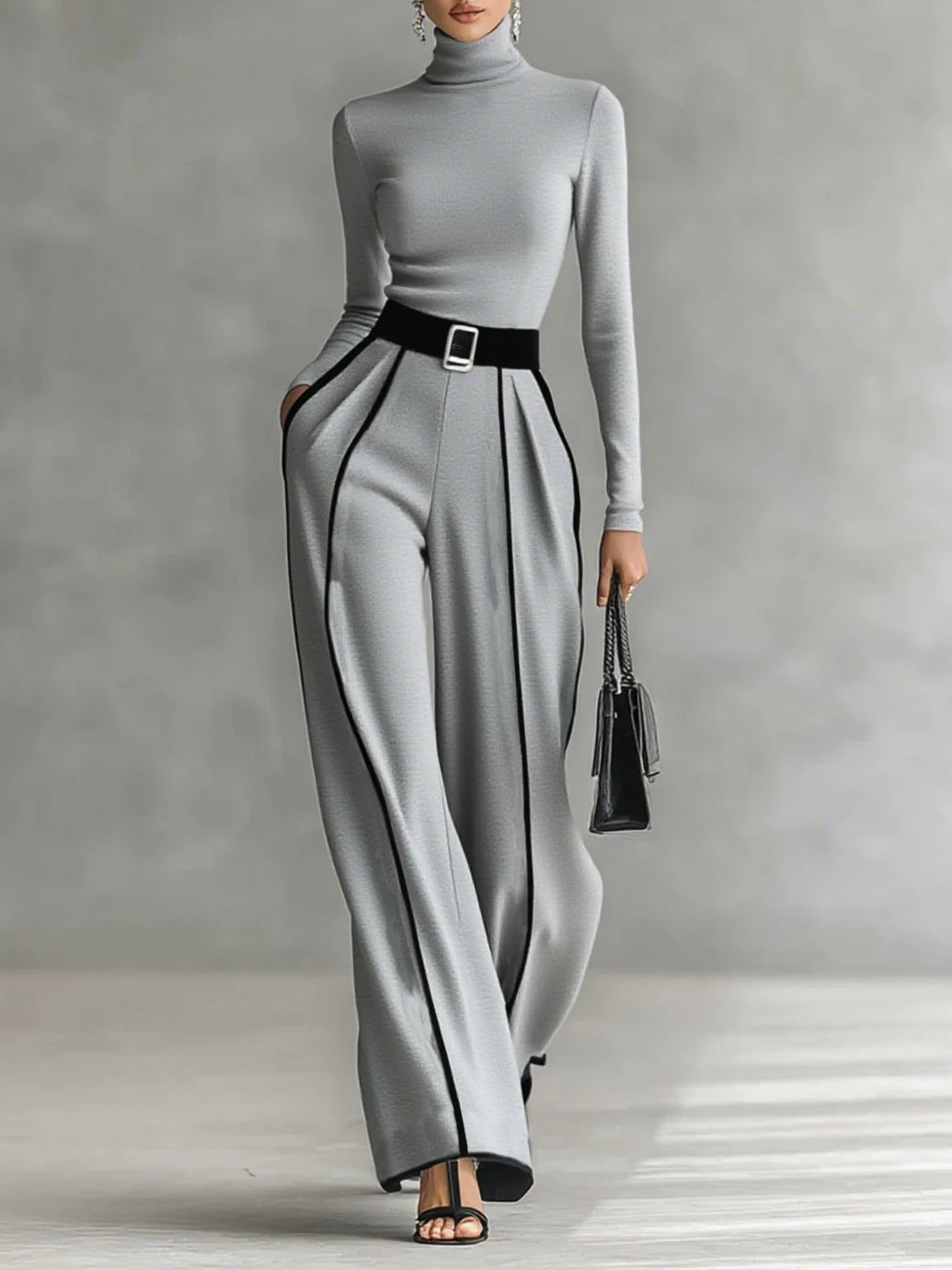 Emma™ | Chic High-Neck Two-Piece Ensemble
