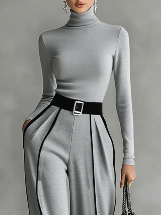 Emma™ | Chic High-Neck Two-Piece Ensemble