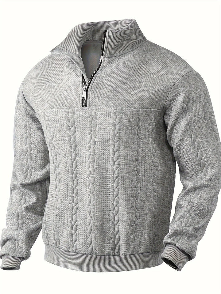Andrés | Suéter vintage con cuello alto y cremallera