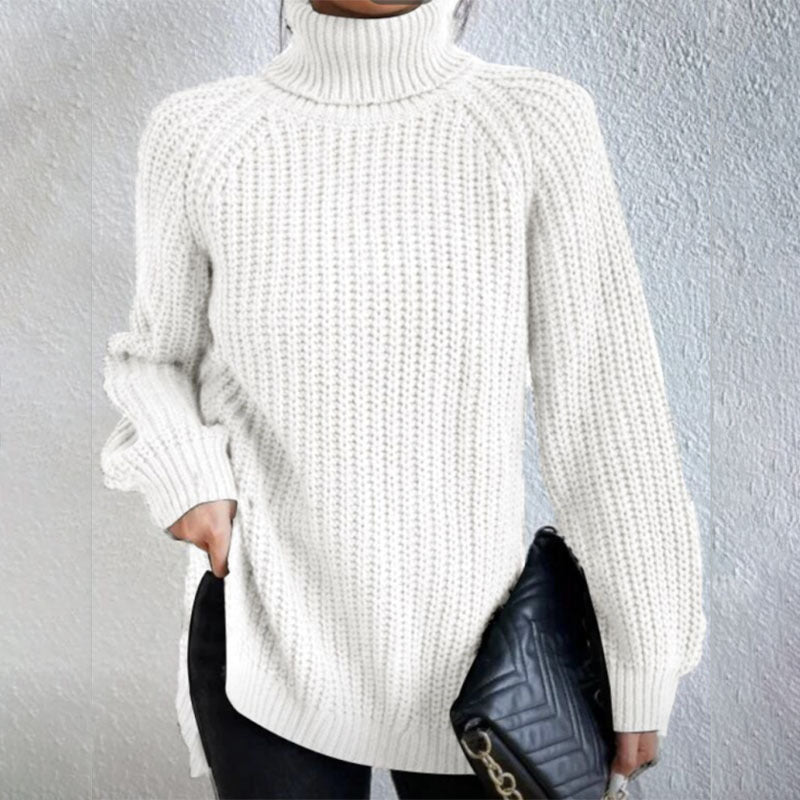 Lucy™ | Turtleneck jumper with slit