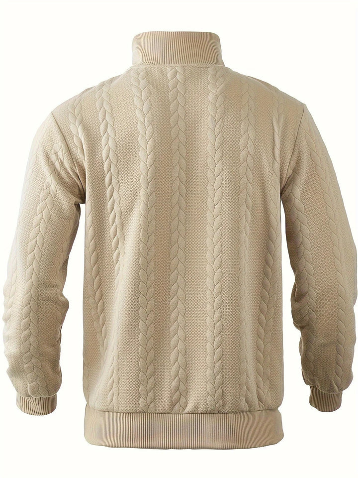 Andrés | Suéter vintage con cuello alto y cremallera