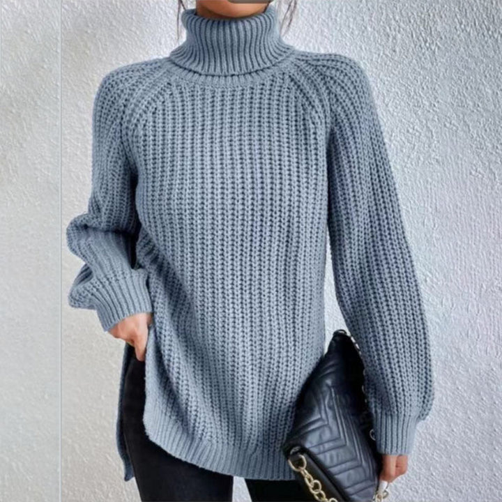 Lucy™ | Turtleneck jumper with slit