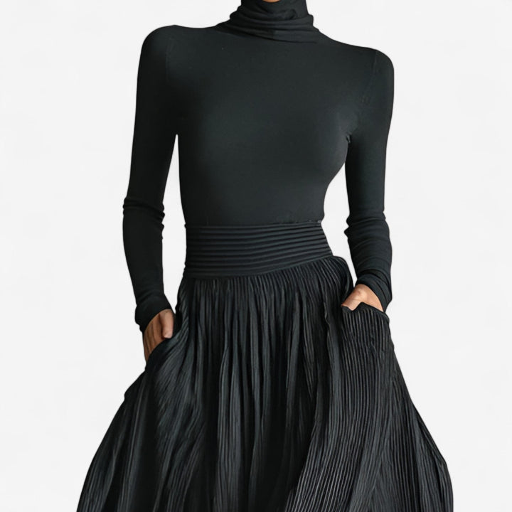 Raquel · Vestido maxi de cintura alta