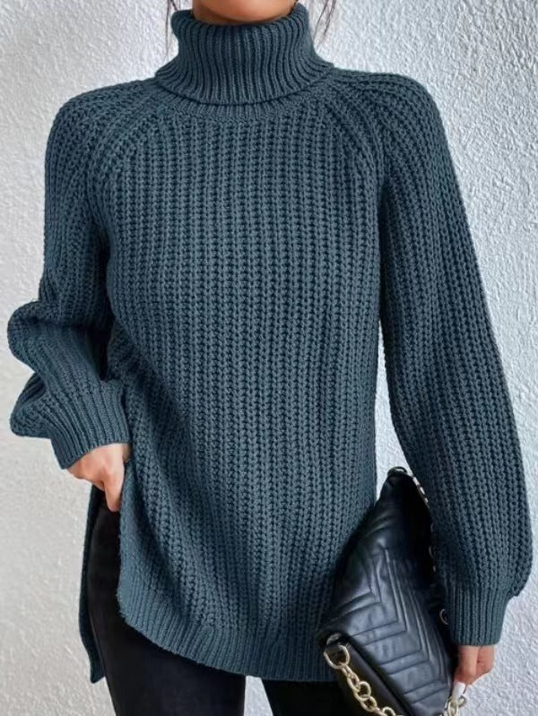 Lucy™ | Turtleneck jumper with slit