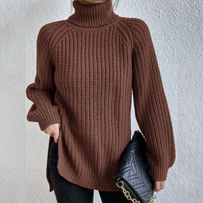 Lucy™ | Turtleneck jumper with slit