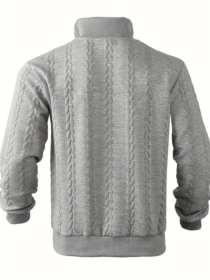 Andrés | Suéter vintage con cuello alto y cremallera