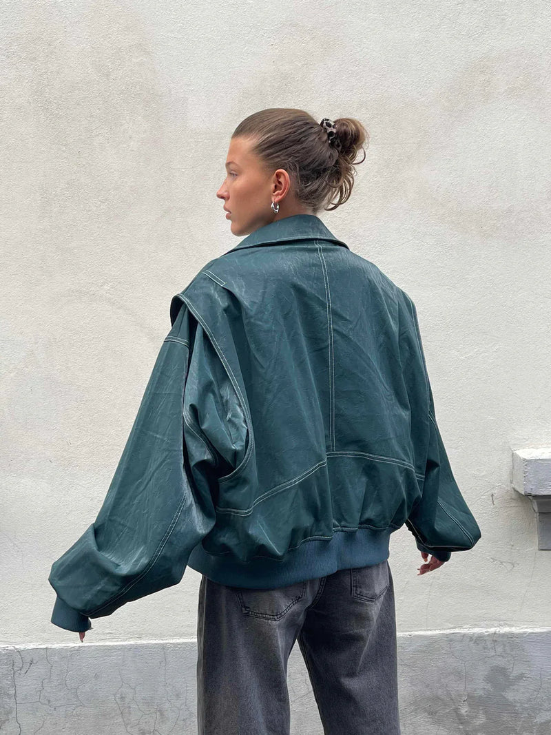 Chaqueta extragrande en contraste Maria