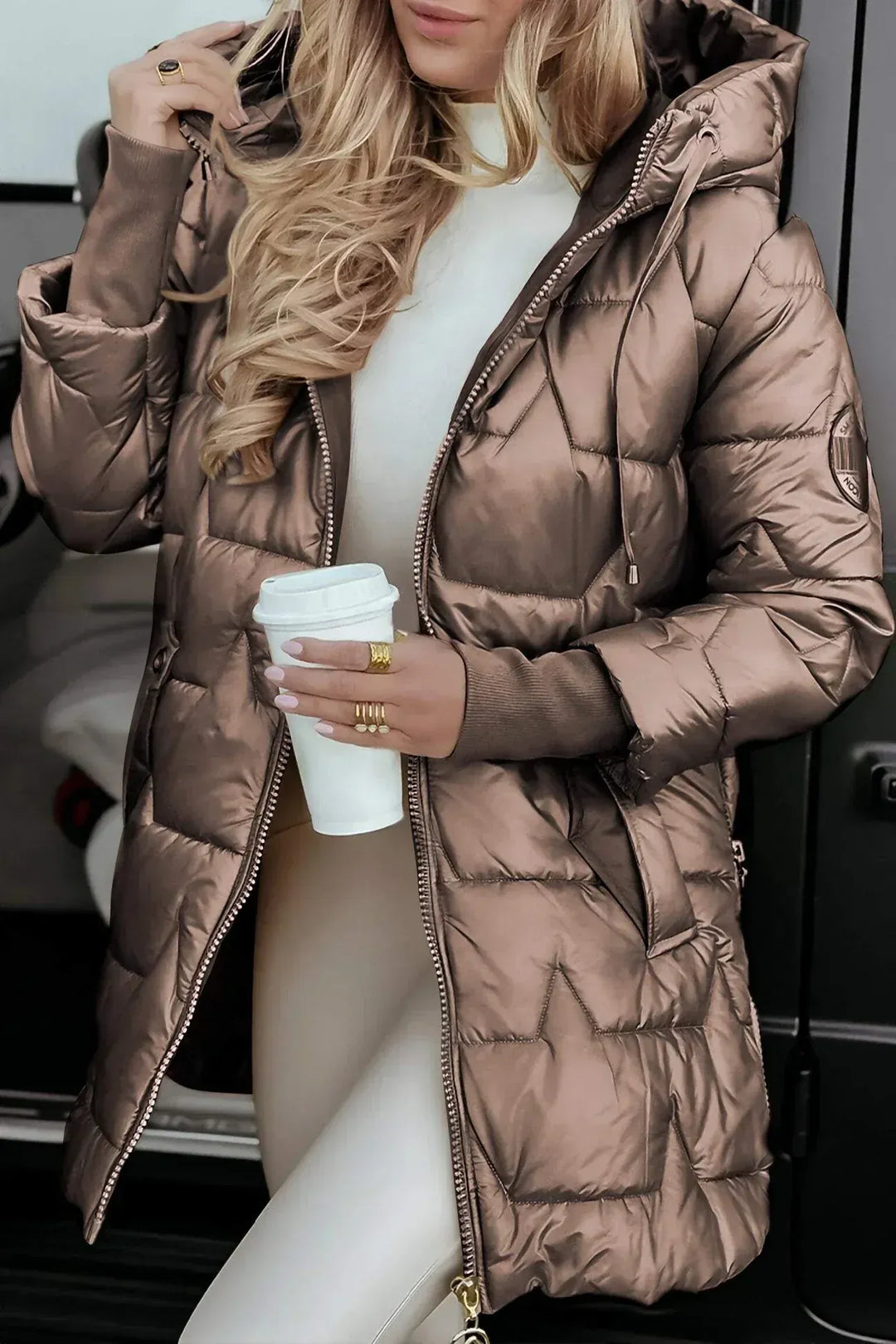 Karen | Abrigo de invierno con Capucha y Acolchado