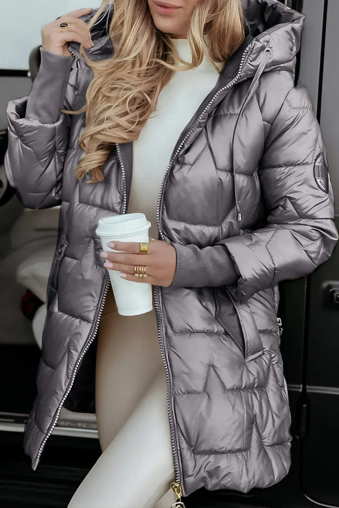 Karen | Abrigo de invierno con Capucha y Acolchado