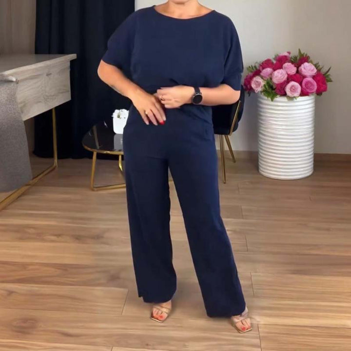 Elegante conjunto de 3 piezas: chaleco largo, blusa y pantalón